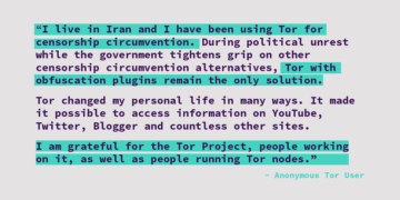 Quote published during Tor Project's Bridge Relay Campaign.