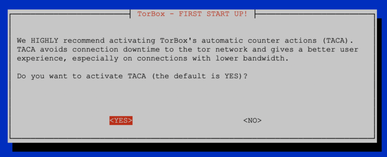 TorBox's automatic counter actions (TACA) is activated by default.
