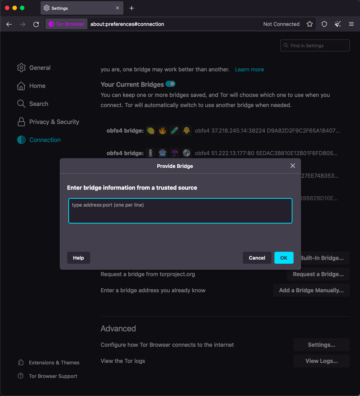 You can use your personal bridge in Tor Browser address under about:preferences#connection / Bridges / Add a New Bridge / Enter a bridge address you already know / Press on "Add a bridge Manually..."